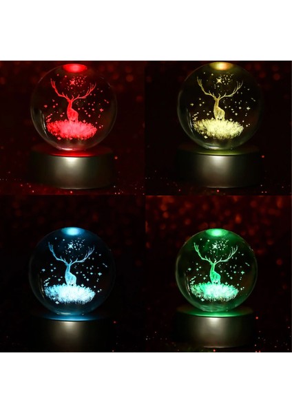 3D Samanyolu Temalı Satürn Kız Işıklı Cam Küre