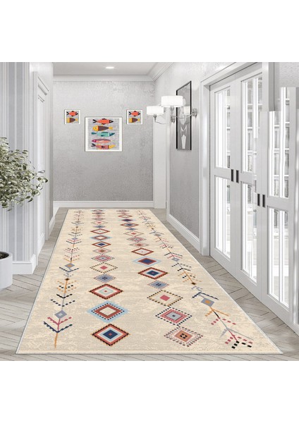 Thalia Home Dijital Baskılı Kaymaz Taban Yıkanabilir Mutfak Halısı Salon Halısı Yolluk