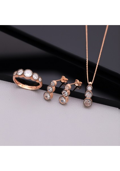 925 Ayar Gümüş Elmas Kesim Set