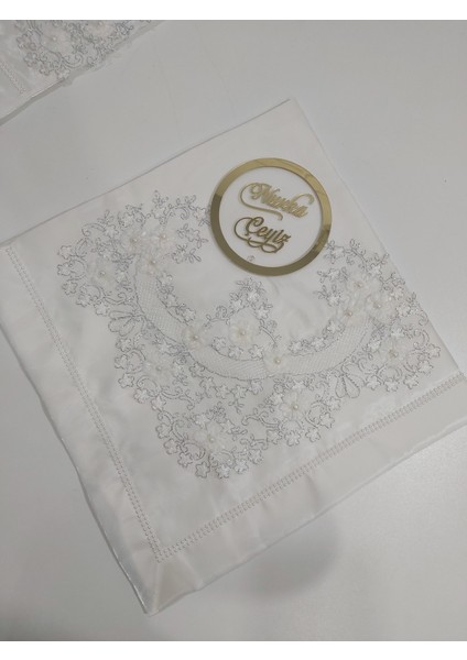 Çeyizlik Hediyelik Gelin Veya Damat Kurdele Nakışı Söz ve Nişan Bohçası