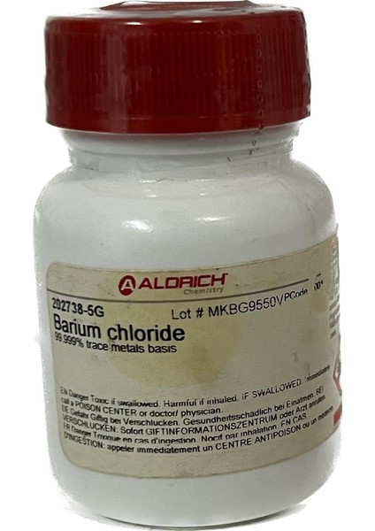 202738-5G Barıum Chlorıde, 99.999% Metals Basıs 5g Cas No: 10361-37-2