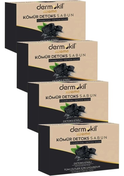 Dermokıl Sabun Komurlu Detox 100GR 4'lü Paket