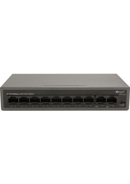 VG-SW1008P-60 8 Port 10/100 Poe + 2 Port Fe Ethernet 65W Poe Yönetilemez Switch