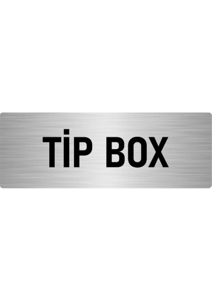 Metal Yönlendirme Levhası, Departman Kapı Isimliği Tip Box 5X20 Cm Gümüş Renk