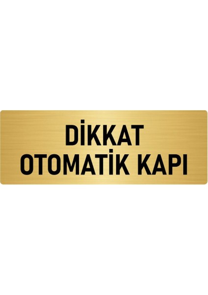 Metal Yönlendirme Levhası, Departman Kapı Isimliği Otomatik Kapı 10X20 Cm Altın Renk