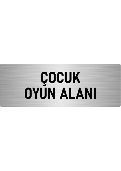 Metal Yönlendirme Levhası, Departman Kapı Isimliği Çocuk Oyun Alanı 10X20 Cm Gümüş Renk