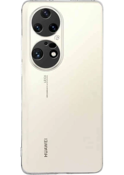 Huawei P50 Pro Kapak 1mm Şeffaf Silikon Kılıf