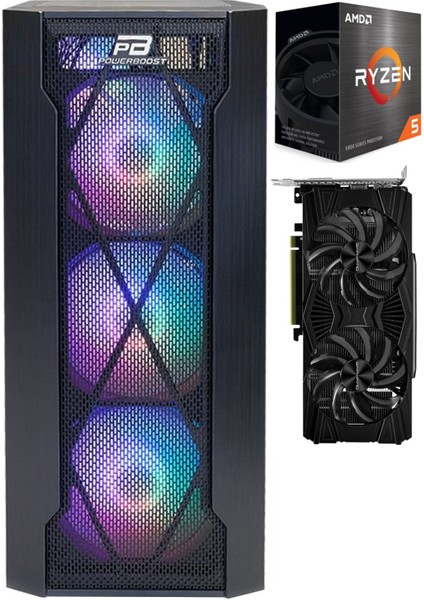 Amd Ryzen 5 5500 / Gtx 1660 Ti / 8 GB Ddr4 / 500 GB 3300 - 3100 Mb/s M2 SSD / 5500V2 / Gaming Masaüstü Pc