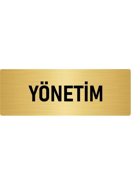 Metal Yönlendirme Levhası, Departman Kapı Isimliği Yönetim 5X20 Cm Altın Renk