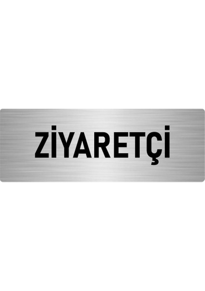 Metal Yönlendirme Levhası, Departman Kapı Isimliği Ziyaretçi 5X20 Cm Gümüş Renk