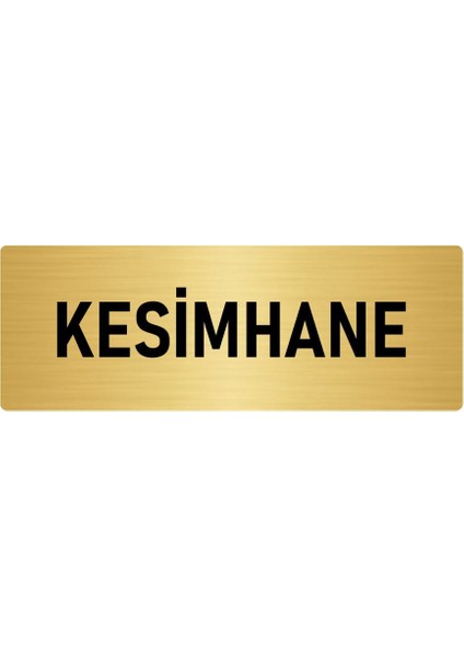 Metal Yönlendirme Levhası, Departman Kapı Isimliği Kesimhane 5X20 Cm Altın Renk