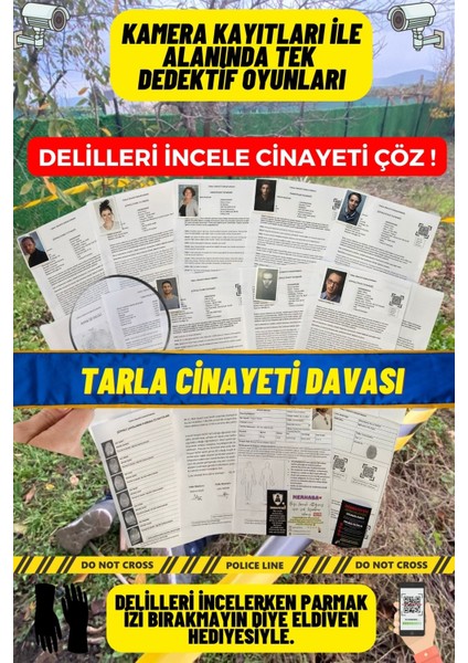 Cinayet Çözme / Dedektif Oyunu / Katil Kim / Suçlu Kim / Dedektiflik Oyunu / Tarla Davası