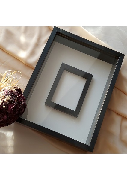 30 x 40 cm Siyah Renkli Isimsiz Fotoğraf Bölümlü Gül Anı Çerçevesi modelleri