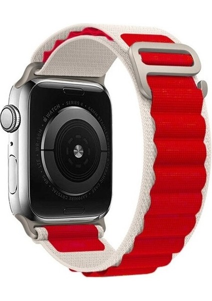 Apple Watch 42/44/45MM Alpine Loop Ayarlanabilir Örgü Kumaş Premium Kordon Kayış