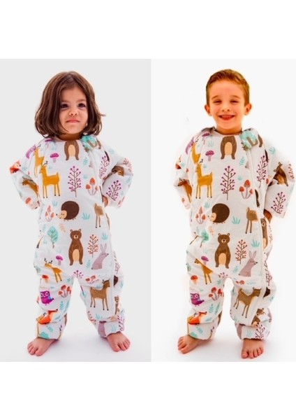 2,5 Tog Kız ve Erkek Çocuk Bebek Kalın Dolgulu Sevimli Hayvanlar Uyku Tulumu
