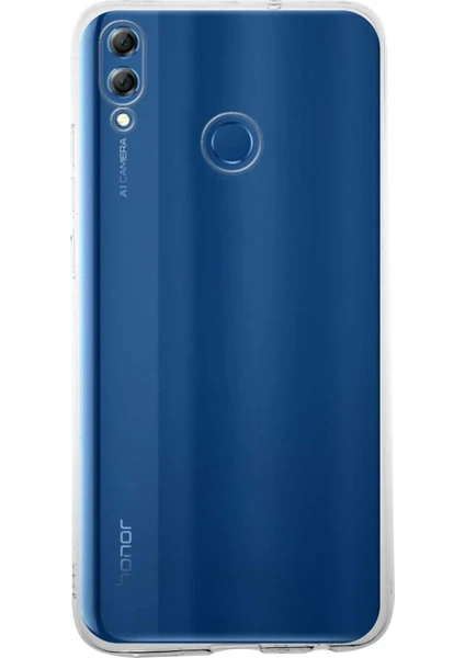 Huawei Honor 8x Kapak 1mm Şeffaf Silikon Kılıf