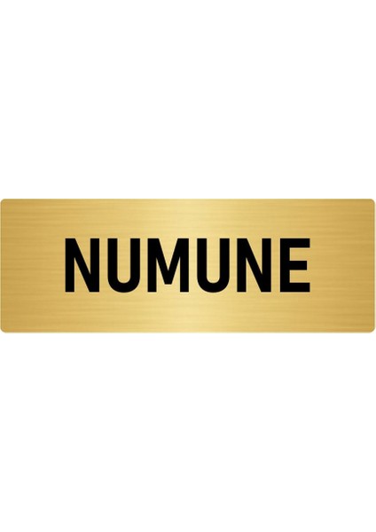 Metal Yönlendirme Levhası, Departman Kapı Isimliği Numune 10X20 Cm Altın Renk