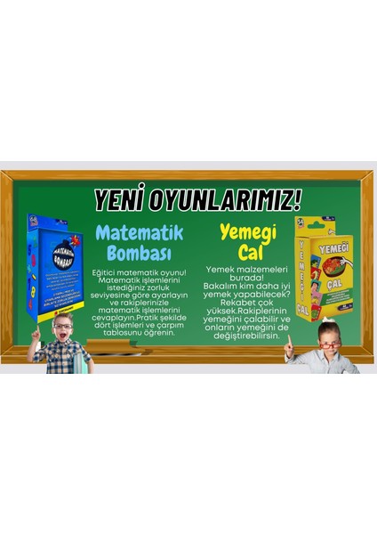 2'li Kart Oyunu Paketi /kutu Oyunu /eğitici Oyuncak/matematik Bombası + Yemeği Çal (Ekonomik Paket)