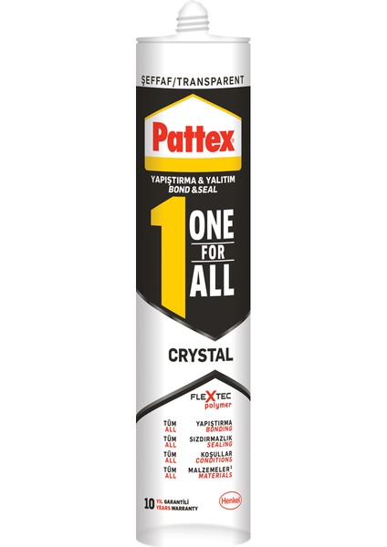 One For All Crystal Montaj Yapıştırıcısı 280 ml 6'lı Paket Yarım Koli