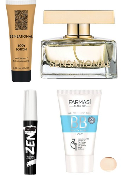 Sensatıonal Edp 50 ml Kadın Parfüm Losyon + Bb Krem + Zen Maskara Set F1107039