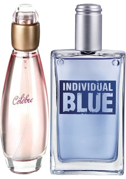 Celebre Edt 50 ml Kadın Parfümü ve Individual Blue Edt 100 ml Erkek Parfümü