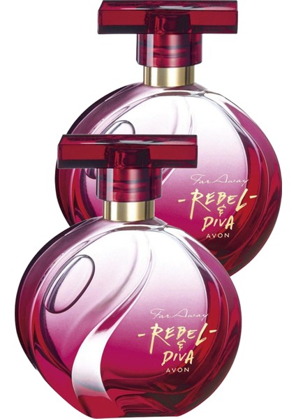 Far Away Rebel Diva Kadın Parfüm Edp 50 Ml. Ikili Set