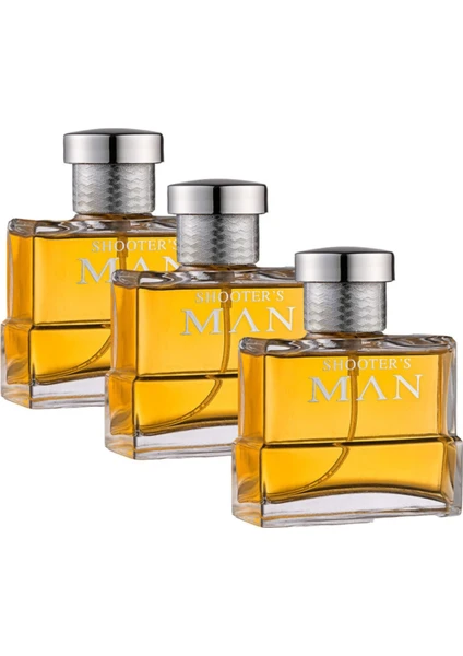 Shooter's Man Edp 100 ml ELITKOZMETIK-00999 Erkek Parfümü 3 Adet