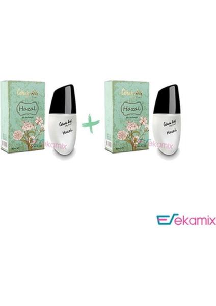 Hazal Edt 50 ml Kadın Parfümü 2 Adet