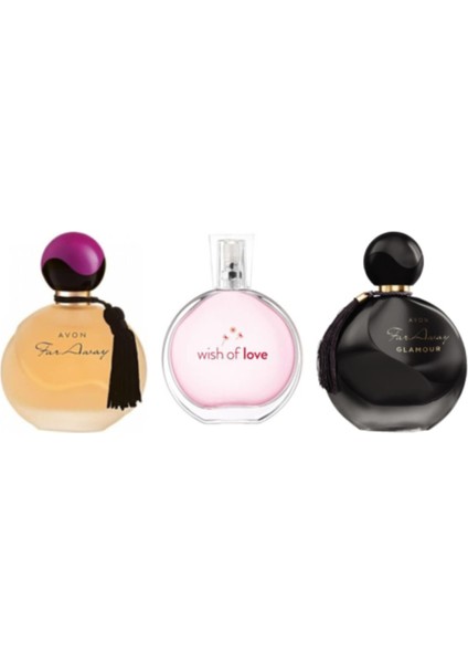 Far Away Wish Of Love ve Far Away Glamour Edp 50 ml Kadın Parfüm Seti