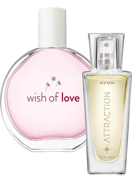 Wish Of Love Edt 50ML-ATTRACTION Edp 30ML Bayan Parfüm Seti