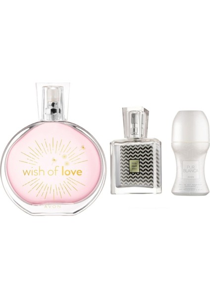 Wish Of Love & Little Black Dress 30ML Parfüm & Pur Blanca 50ML Roll-On Set