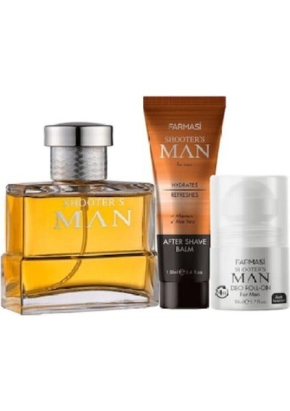 Shooter's 3'lü Set Edp Erkek Deodorant,parfüm&tıraş Sonrası Balm