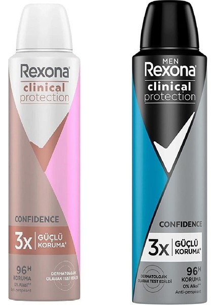 Clinical Protection Kadın Sprey Deodorant- Erkek Sprey Deodorant 2li Fırsat 2x150ml