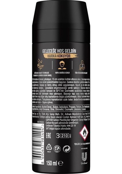 Erkek Deodorant Sprey Dark Temptation 150 Ml 6 Adet Axe Dark