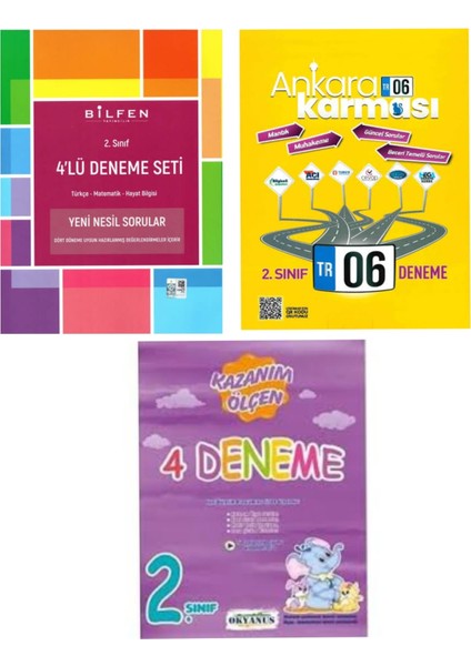 2. Sınıf Deneme Ankara Karması Deneme Seti Okyanus Deneme Seti 3 Paket