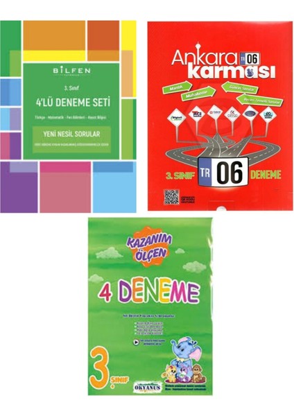 3. Sınıf Deneme Ankara Karması Deneme Seti Okyanus Deneme Seti 3 Paket