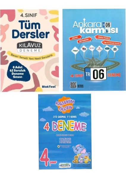 Tudem Yayınları 4. Sınıf  Bloktest Deneme Seti Açı Ankara Karması Deneme Deneme Seti