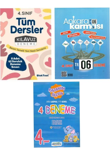 Tudem Yayınları 4. Sınıf  Bloktest Deneme Seti Açı Ankara Karması Deneme Deneme Seti