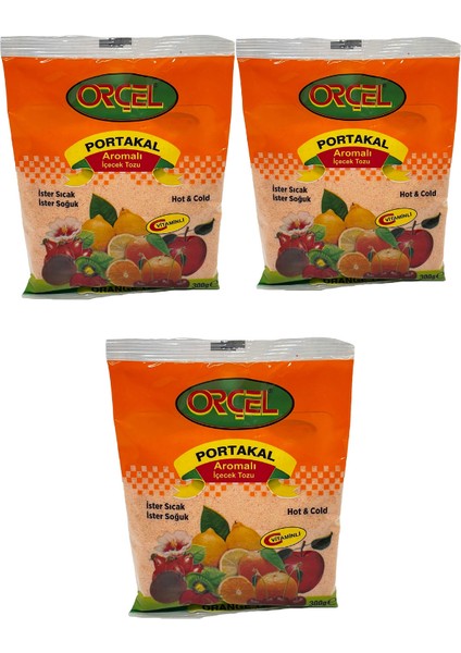 Portakal Aromalı İçecek Tozu Oralet 3 x 300 gr