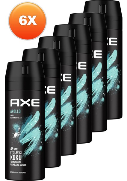 Apollo Erkek Deodorant 150 Ml 6'Lı Set fiyatları