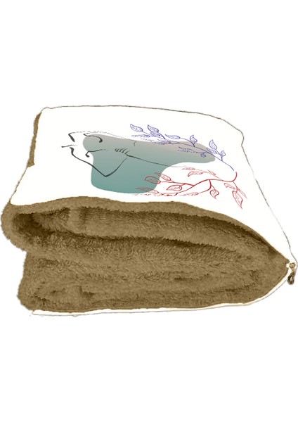 Modern Kadın Desenli Iç Dolgusu Battaniyeli Araç Içi Opsiyonel Yastık 36X36CM fiyatları