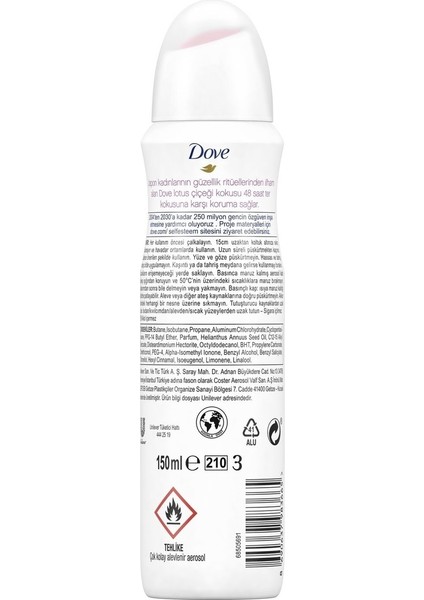 Kadın Deodorant Işıldayan Bakım Lotus Çiçeği Kokusu 150 Ml - 6'Lı Paketi fiyatları