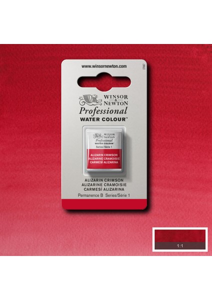 Professional Sulu Boya Yarım Tablet Alizarin Crimson 004 S.1