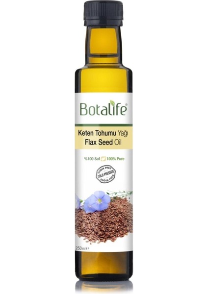 %100 Saf Keten Tohumu Yağı 250ML Soğuk Pres (Linum Usitatissimum)