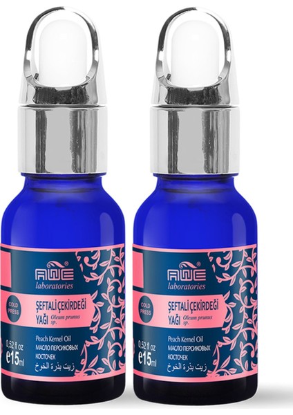 2li Şeftali Çekirdeği Yağı 15 Ml, Damlalıklı Serum/ Kolay Kullanım