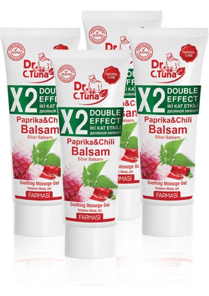 Dr.c.tuna Biberli Masaj Jeli 125 ml Çif Etkili 4'lü Set