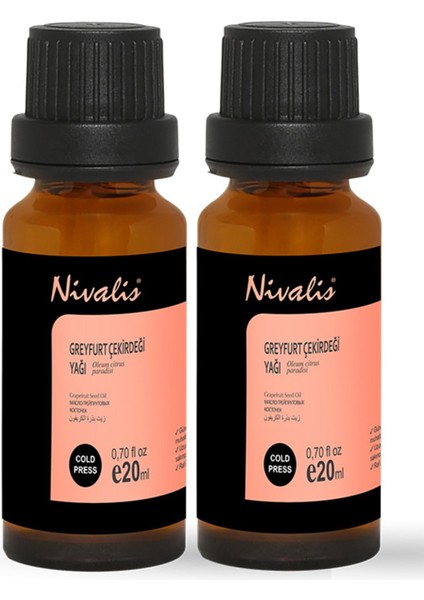 2li Greyfurt Çekirdeği Uçucu Yağı, 20 ml