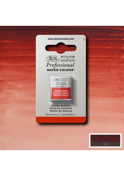 Professional Sulu Boya Yarım Tablet Brown Madder 056 S.1