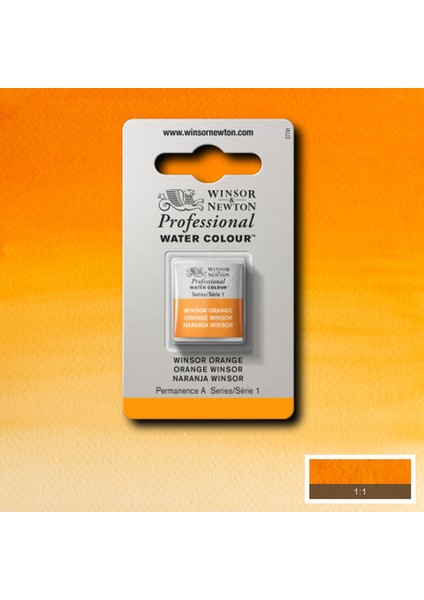 Professional Sulu Boya Yarım Tablet Winsor Orange 724 S.1