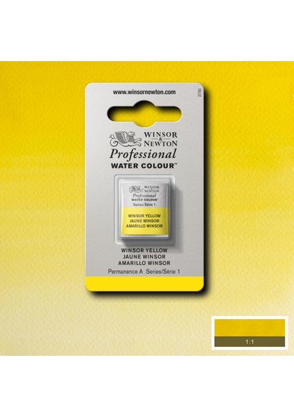 Professional Sulu Boya Yarım Tablet Winsor Yellow 730 S.1